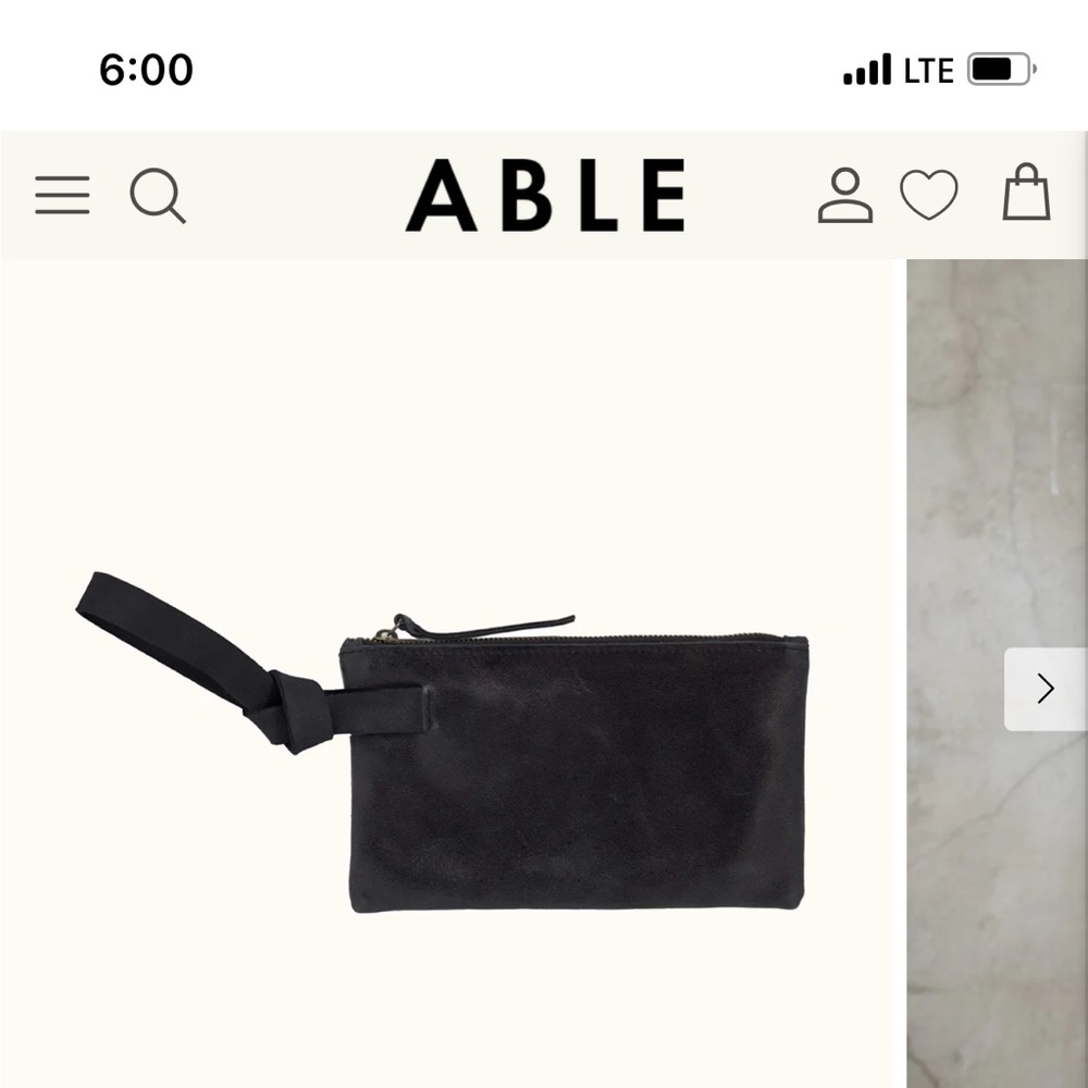 ABLE  Rachel Wristlet in black
